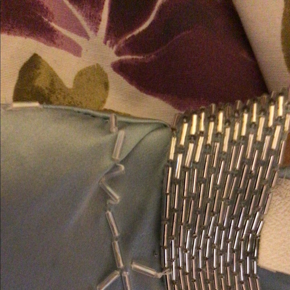 Cache Silk With Silver Bead Patterned Front Blous… - image 5